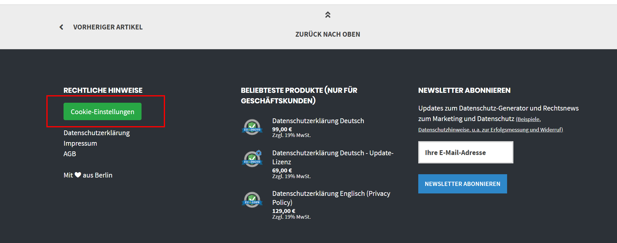 Neues Eugh Urteil Cookie Einwilligung Banner Und Detailinformationen Sind Im Onlinemarketing Pflicht Datenschutz Generator De Vom Rechtsanwalt Und Experten Empfohlen