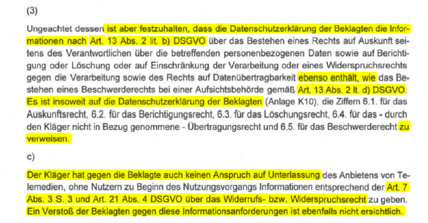 Wir freuen uns, dass auch das LG Rostock mit der von unserem Generator erstellte Datenschutzerklärung zufrieden war