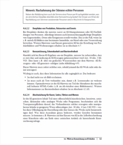 Hinweis: Nachahmung der Stimme echter Personen Neben der Abbildung kann auch die Stimme einer Person per KI nachgebildet werden, was als stimmliches Deepfake ebenfalls einer Kennzeichnung bedarf. Der Einsatz von KI bei der Nachbildung von Stimmen existierender Personen wird in Abschnitt 6.4 besprochen. 4.6.2.2 Deepfakes von Produkten, Reisorten und Events Bei Deepfakes denken die meisten zuerst an KI-Manipulationen oder KI-Nachbildungen von Personen. Allerdings können auch kennzeichnungspflichtige Deepfakes von Gegenständen, Orten oder Ereignissen erstellt werden. Das ist der Fall, wenn Sie z.B. mittels KI-Bildern eine bestimmte Immobilie, ein Hotel oder eine Veranstaltung bewerben. Weitere Hinweise zum Einsatz generativer KI bei der Erstellung von Produktbildern und Werbeanzeigen erhalten Sie in Abschnitt 4.7. 4.6.2.3 Kennzeichnung, Erkennbarkeit und Barrierefreiheit Handelt es sich bei Ihrem KI-Ergebnis um ein Deepfake, müssen Sie sicherstellen, dass es stets klar und eindeutig als KI-Erzeugnis gekennzeichnet wird (Art. 50 Abs. 5 KI-VO). Dies kann z.B. über ein grafisches Wasserzeichen mit dem Hinweis »KI-Erzeugnis« oder »KI-generiert« erfolgen (siehe Abbildung 4.9). Dieser Hinweis muss sofort sichtbar sein, sobald jemand das KI-Werk sieht oder damit interagiert. Wichtig ist auch, dass diese Information für alle zugänglich ist. Das bedeutet: Sie darf nicht nur als Bild erscheinen. Sie muss auch als Text vorhanden sein, damit z.B. Screenreader sie vorlesen können. Optimalerweise ist der KI-Hinweis ein Teil der Metadaten des maschinell lesbaren HTML-Codes (z.B. im Alt-Attribut eines Bildelementes). Weitere Informationen zur Barrierefreiheit erhalten Sie in Abschnitt 12.10. 4.6.2.4 Abschwächung für Kunst, Satire, Fiktion und Memes Ist der KI-generierte Inhalt Teil eines offensichtlich künstlerischen, kreativen, satirischen, fiktionalen oder analogen Werks oder Programms, bestehen keine Transparenzpflichten darauf, das Vorhandensein solcher erzeugten oder manipulierten Inhalte in geeigneter Weise offenzulegen (Art. 50 Abs. 4 Satz 3 KI-VO) – wobei bei diese Offenlegung die Darstellung oder den Genuss des Werks nicht beeinträchtigen darf. Was diese Ausnahme genau bedeutet, werden Gerichte bestimmen müssen. So kommen z.B. Hinweise auf den Einsatz von KI in der Selbstbeschreibung einer Künstlerin oder am Ende eines satirischen Artikels als hinreichende Kennzeichnung infrage. Seite 125 4.6 Pflicht zur Kennzeichnung von KI-Inhalten