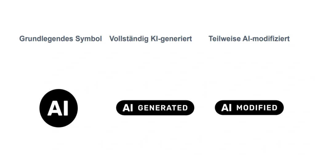 Die von der EU vorgeschlagenen Icons sind in englischer Sprache gehalten. Sie sind nicht verbindlich, d. h. wer gegenüber deutschsprachigen Kunden oder Rezipientenkreis den Begriff KI nutzt, erfüllt die Hinweispflichten.